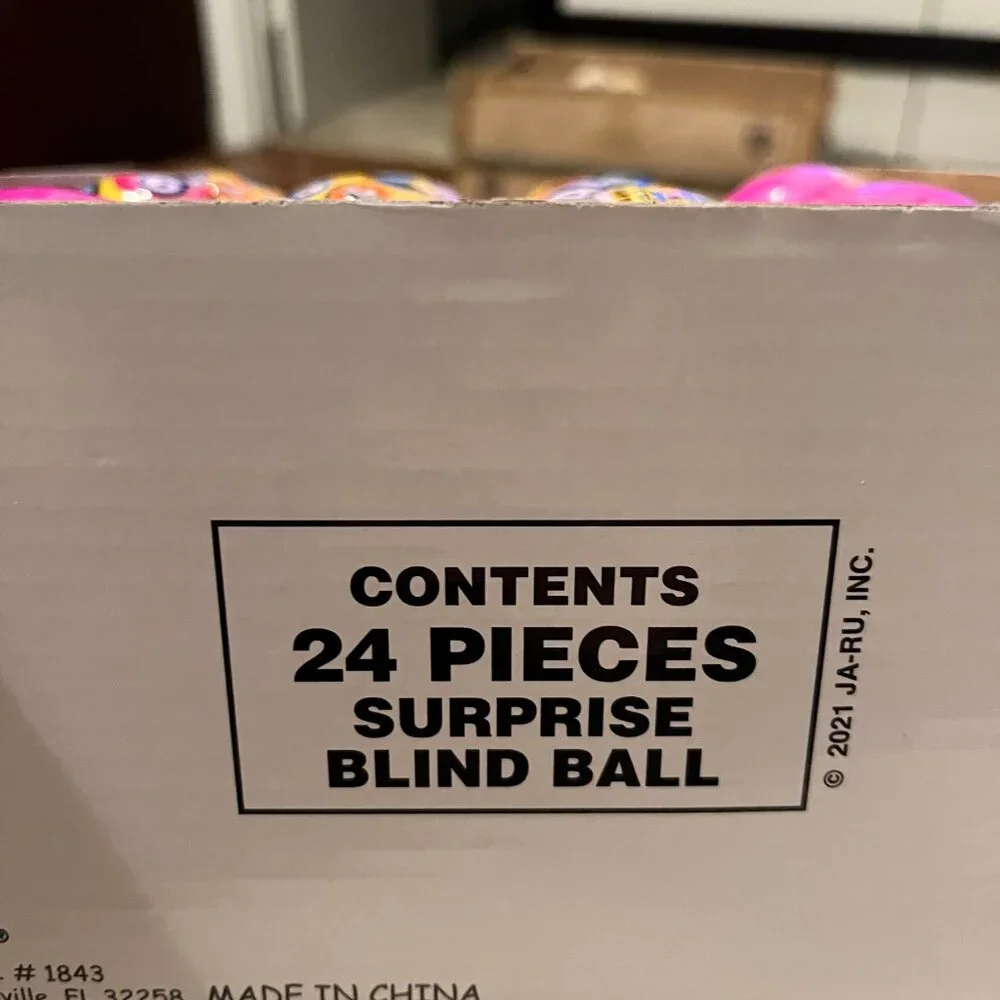 Surprise Fun Blind Ball Toy Lot 24 Mini Mystery Plastic Balls Kids Toys‎ Ages 3+